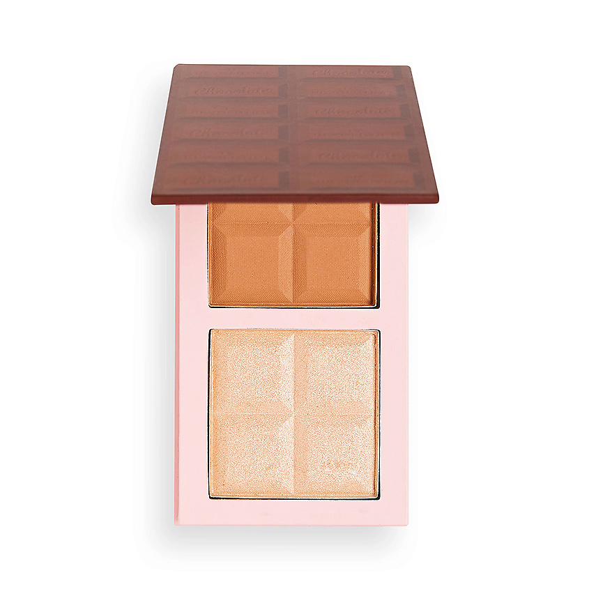 I HEART REVOLUTION Палетка для контурирования: бронзер и хайлайтер CHOCOLATE CONTOUR BAR, Light, 9 г – фото 3