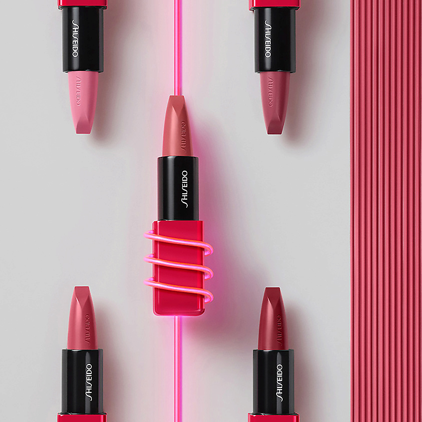 SHISEIDO Помада для губ Technosatin Gel, № 411, Scarlet Cluster, 3,3 г – фото 4