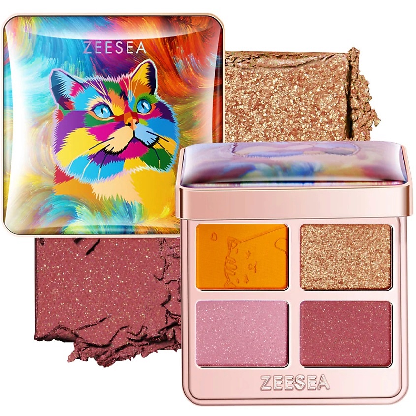 ZEESEA Тени для век Tipsy Kitty Eyeshadow Quad – фото 1