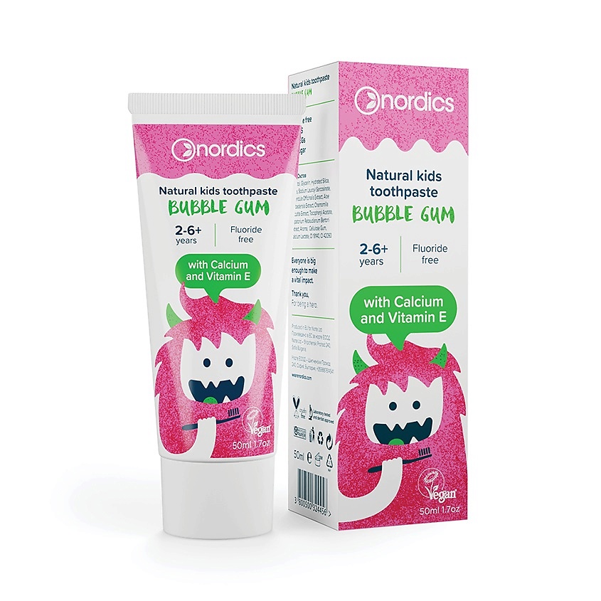NORDICS Зубная паста детская Bubble Gum – фото 1