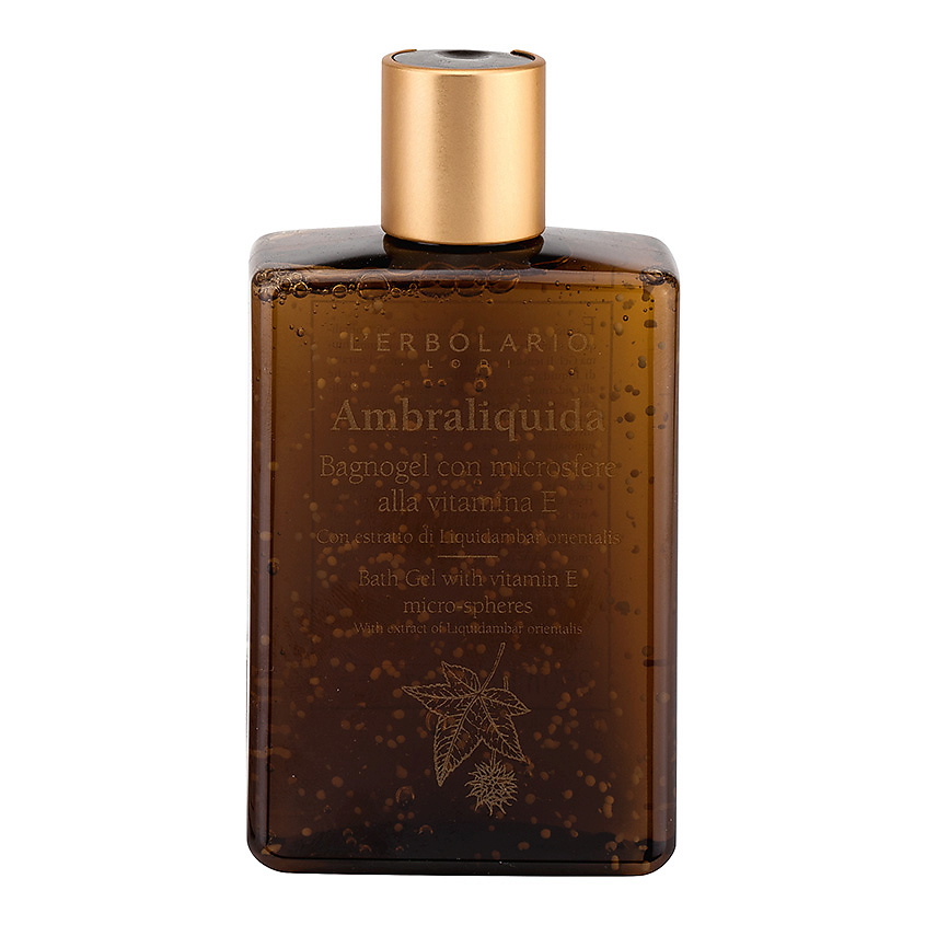LERBOLARIO Гель для душа с витамином Е и ароматом Амбрового дерева Ambraliquida Bath Gel – фото 1