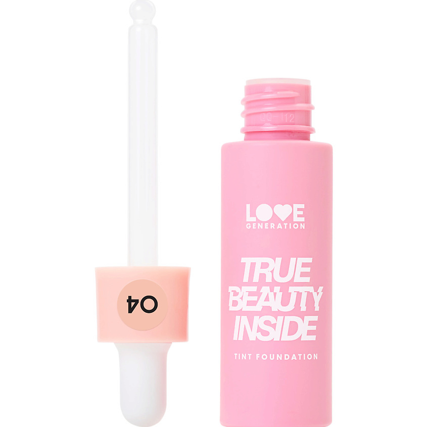 LOVE GENERATION Тональный крем-тинт True Beauty inside, 04 creamy toffee - бежевый, 27 мл – фото 1