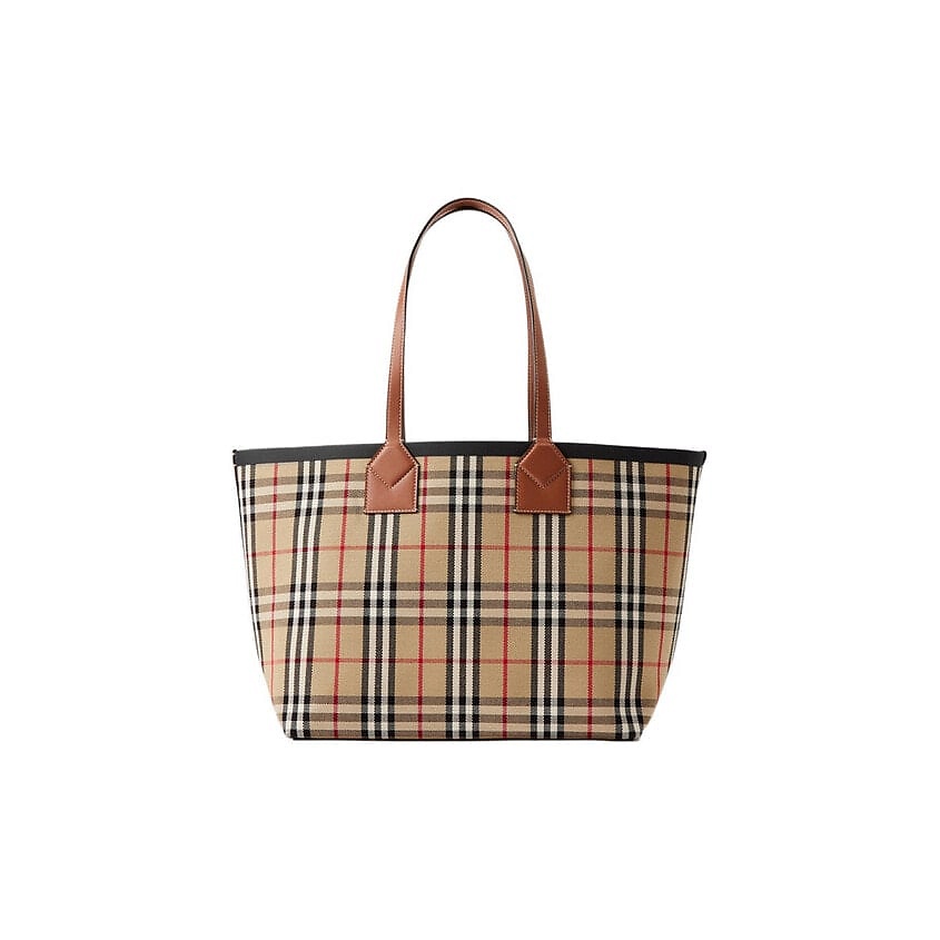 BURBERRY Сумка Cotton Canvas With Calfskin Tote (Basic Set+Shopping Bag) – фото 1