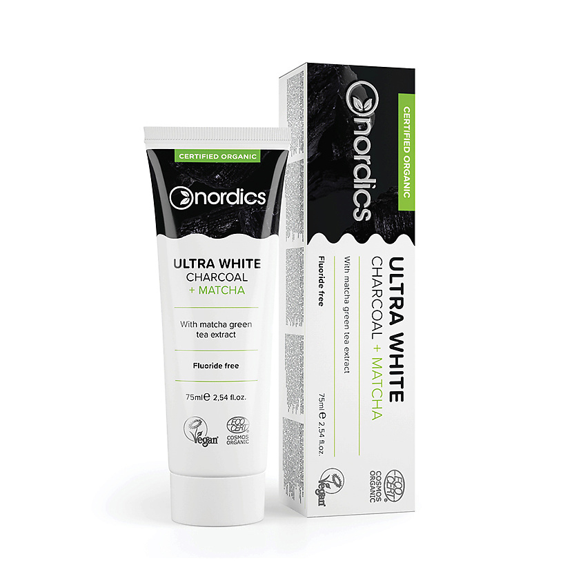 NORDICS Зубная паста Ultra White Charcoal + Matcha – фото 1