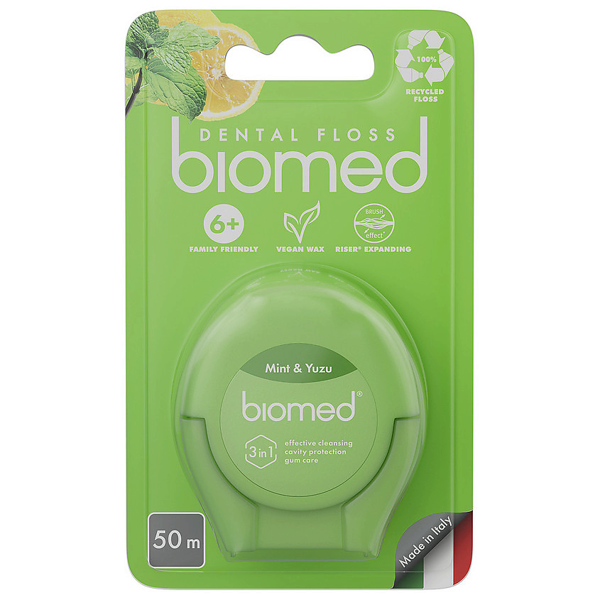 BIOMED Зубная нить Мята и Юдзу Mint and Yuzu Dental Floss – фото 1