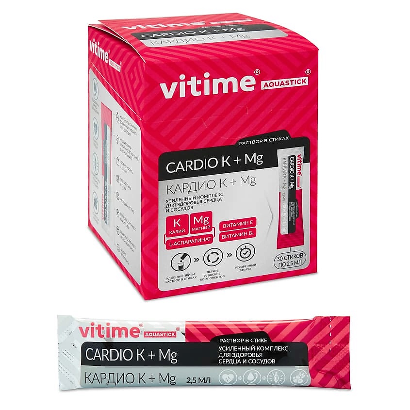 VITIME Aquastick Cardio K+Mg Аквастик Кардио Калий + Магний – фото 1
