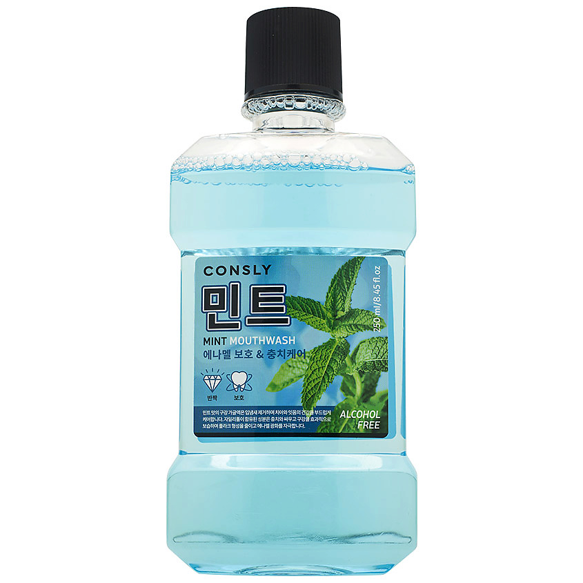 CONSLY Ополаскиватель для полости рта с ксилитом и вкусом мяты Mint Mouthwash – фото 1