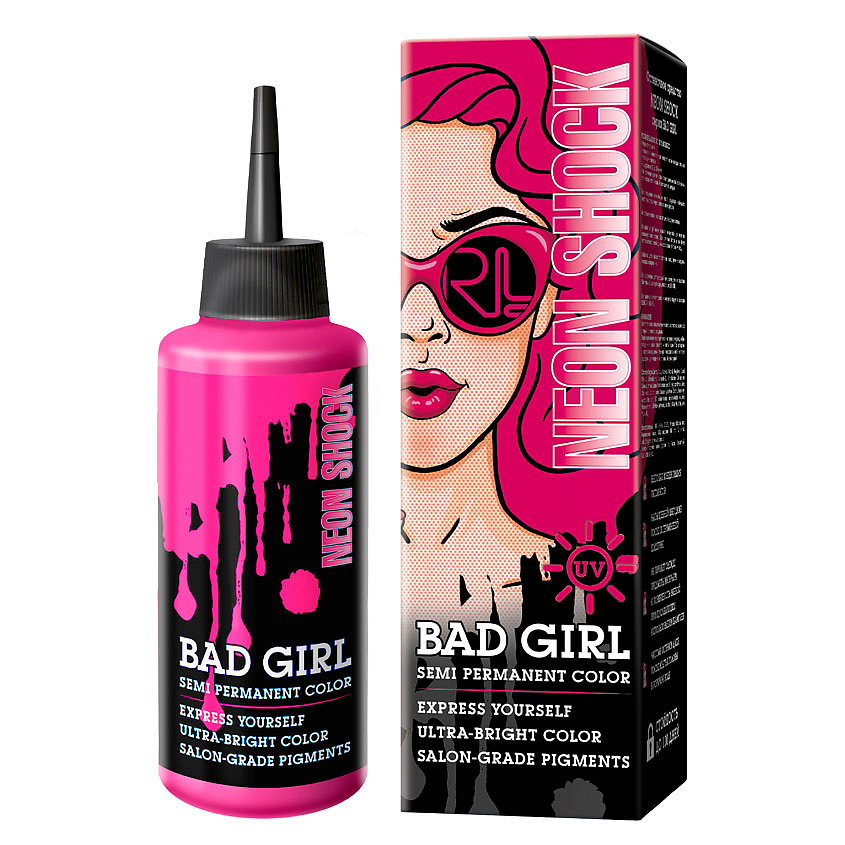 BAD GIRL оттеночное средство, Neon Shock (неоновый розовый) 150 мл – фото 1