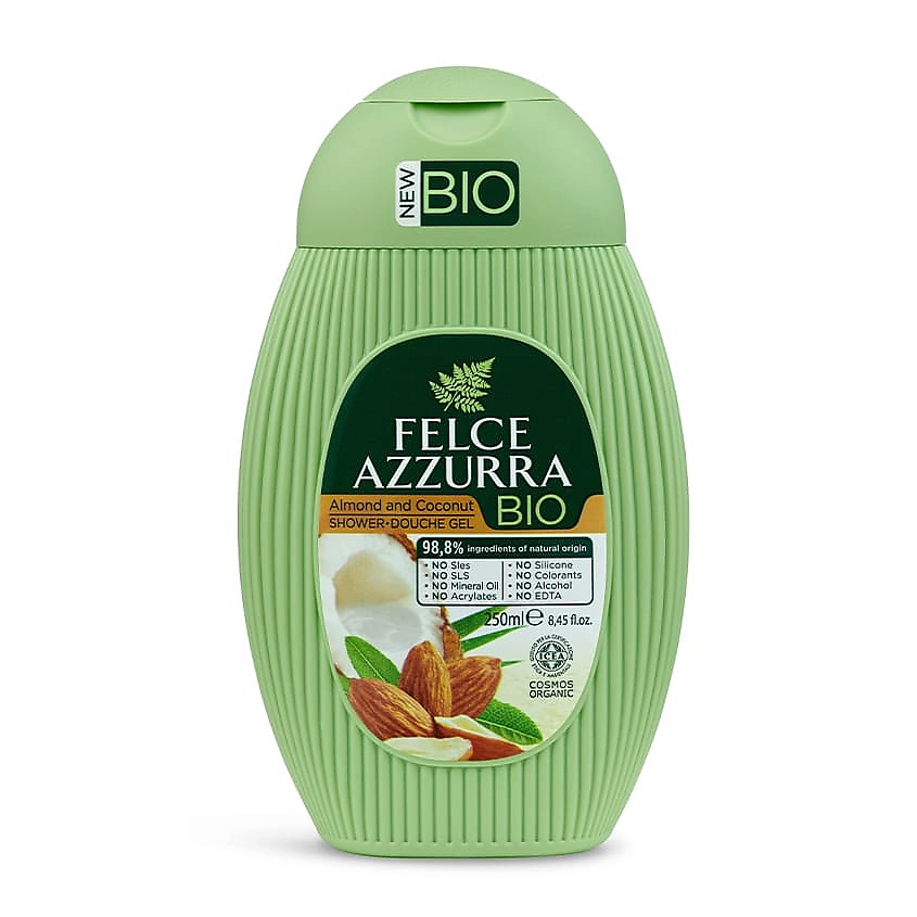 FELCE AZZURRA Био Гель для душа Миндаль и Кокос Bio Almond and Coconut Shower-Douche Gel – фото 2