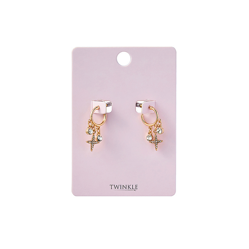 TWINKLE Серьги Golden Stars – фото 2