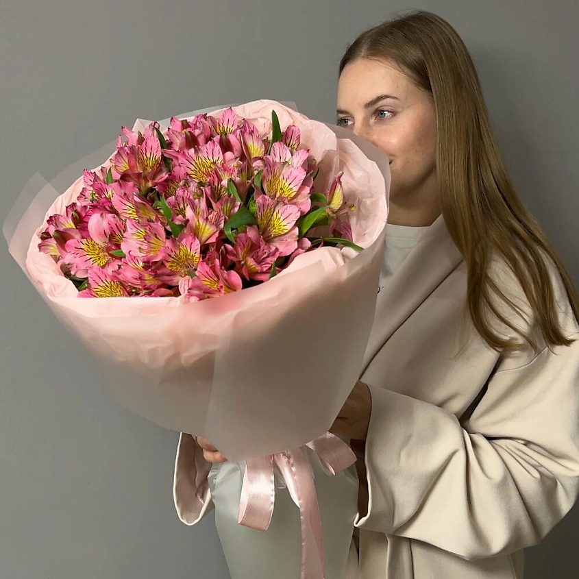 VLSHBN FLOWERS STATE Нежный букет из розовых альстромерий – фото 1