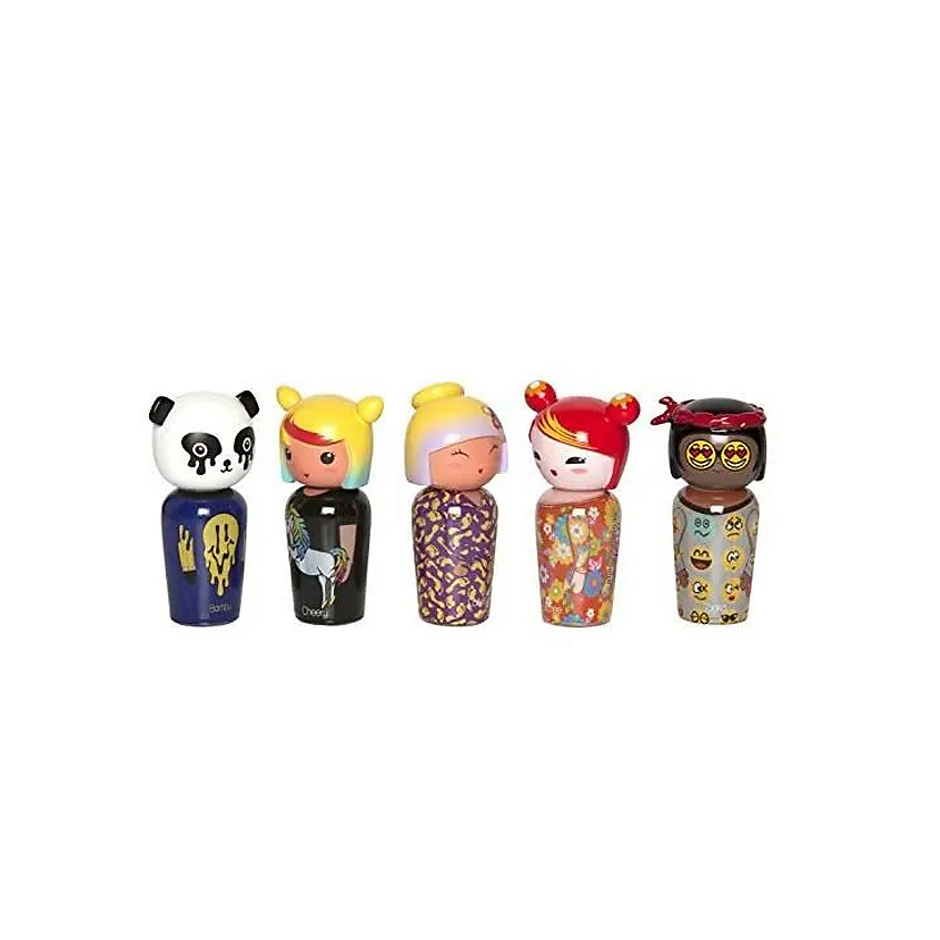 KOKESHI Набор миниатюр Bamboo, Cheery, Tonka, Litchee, Lotus – фото 1