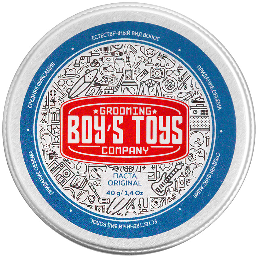 BOY'S TOYS Паста для укладки волос средней фиксации с низким уровнем блеска Original – фото 1