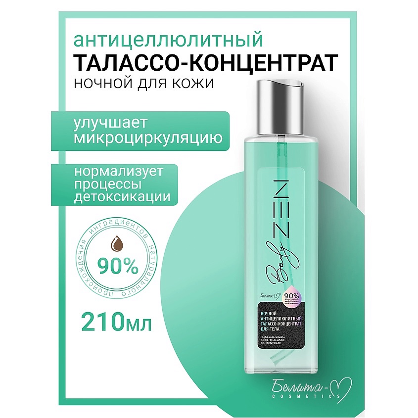БЕЛИТА-М Талассо-концентрат для тела антицеллюлитный ночной BodyZEN – фото 1