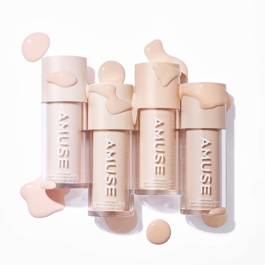 AMUSE Тональная основа для лица с сияющим финишем Dew Wear Foundation – фото 4