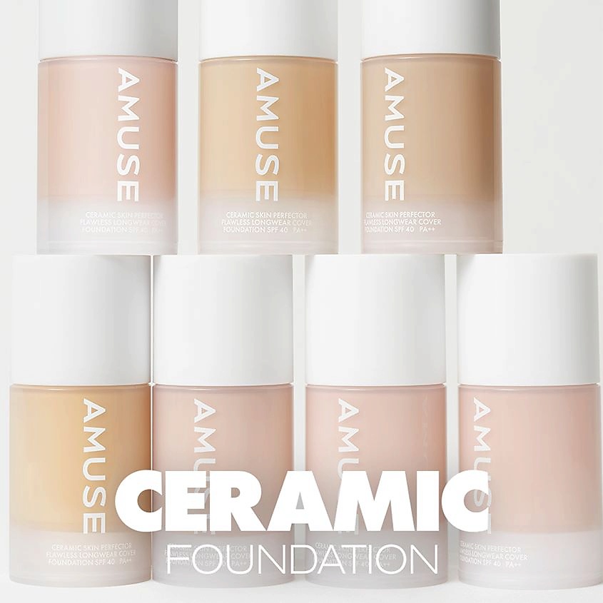AMUSE Тональная основа для лица с плотным и стойким покрытием Ceramic Skin Perfector Foundation – фото 4