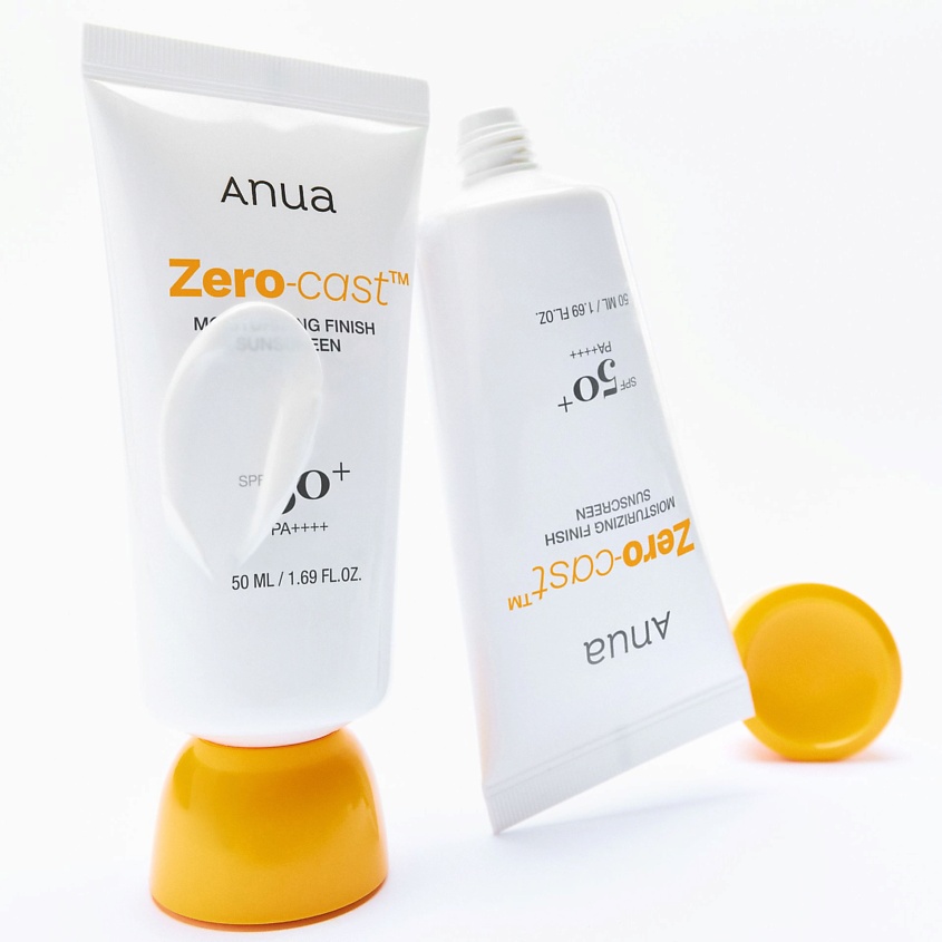 ANUA Солнцезащитный увлажняющий крем с гиалуроновой кислотой ZERO-CAST MOISTURIZING FINISH SUNSCREEN – фото 4