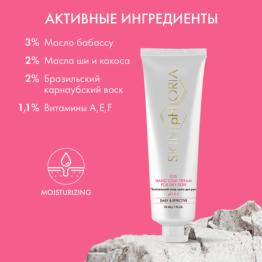 SKINPHORIA Питательный колд-крем для рук SOS Hand cold cream for dry skin – фото 5