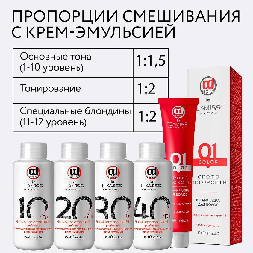 CONSTANT DELIGHT Краска для волос TEAM155, 9.3 очень светлый блонд ...