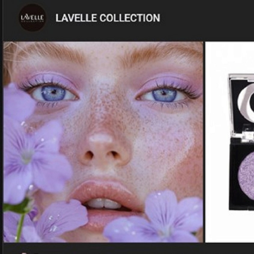 LAVELLE COLLECTION Тени для век Mono Silky Eyeshadow золотое сияние, тон 06 голубое сияние – фото 3