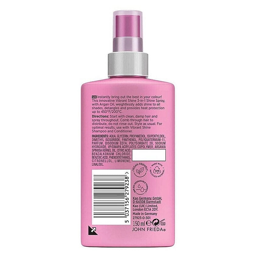 JOHN FRIEDA Спрей для блеска волос Vibrant Shine 3-in-1 Shine – фото 4