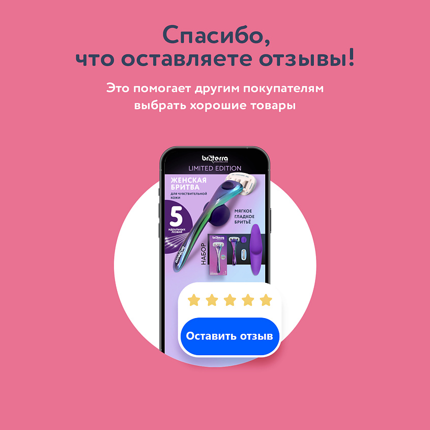 BRITTERRA Бритва женская 5 лезвий, 1 запасная кассета, настенный держатель и футляр для бритвы – фото 16