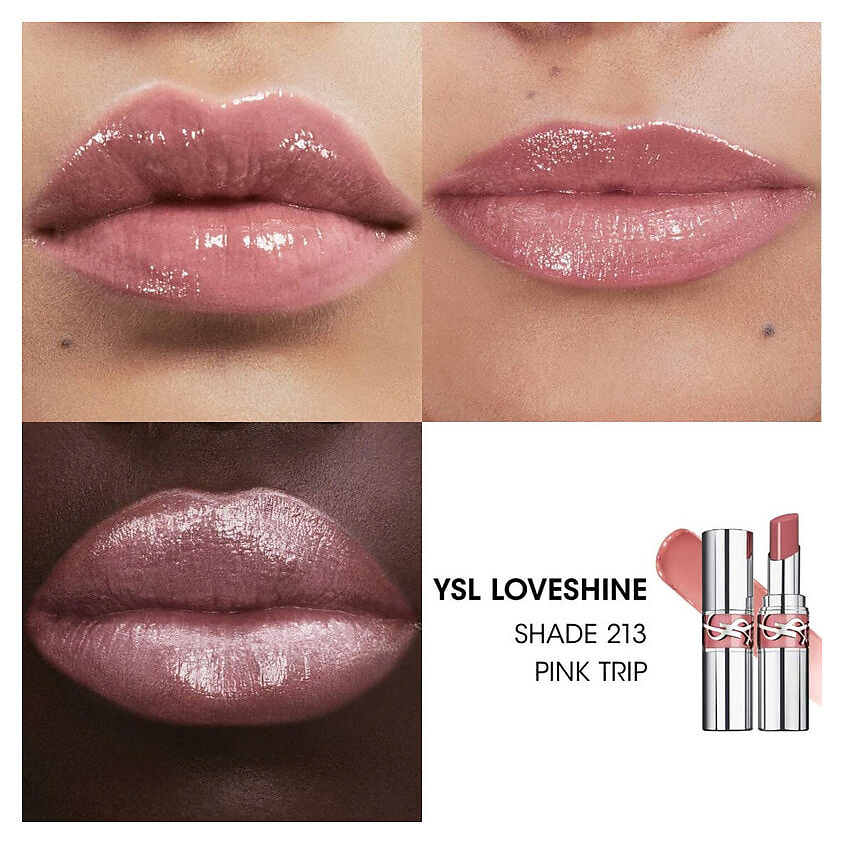 YVES SAINT LAURENT Губная помада Loveshine glossy, 213 Pink Trip – фото 2