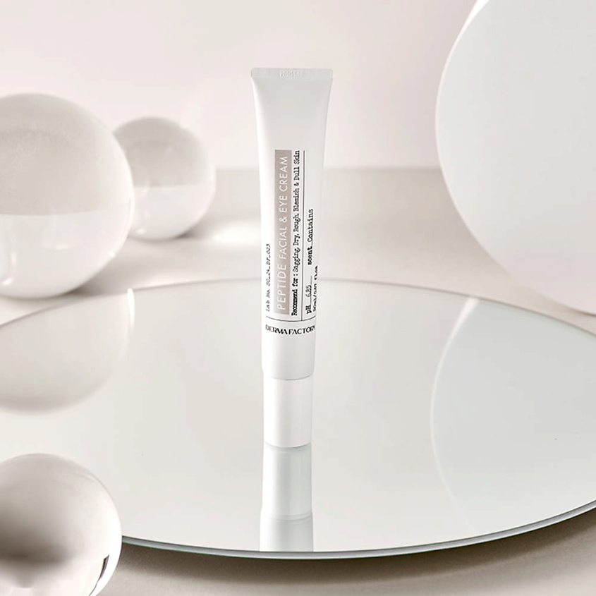 DERMA FACTORY Крем для лица и кожи вокруг глаз с пептидами - Peptide facial and eye cream – фото 3