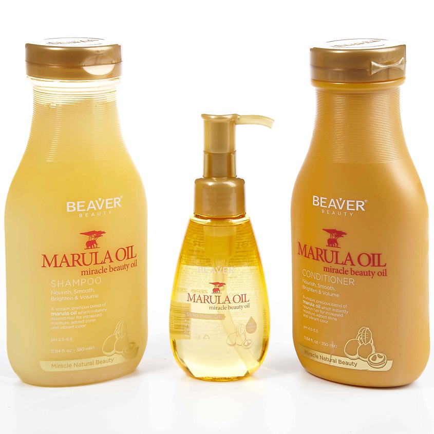 BEAVER Восстанавливающая сыворотка Marula oil silky для сухих, поврежденных, непослушных волос – фото 2