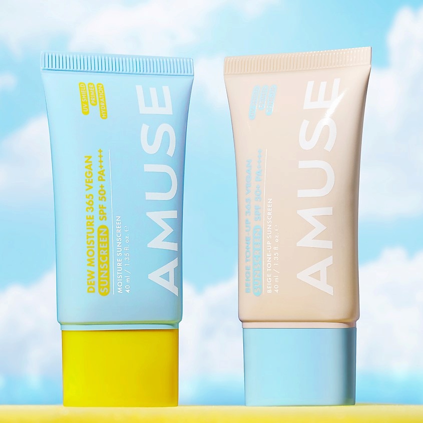 AMUSE Крем для лица солнцезащитный тонирующий SPF 50+ PA++++ Beige Tone-Up 365 Vegan Sunscreen – фото 6