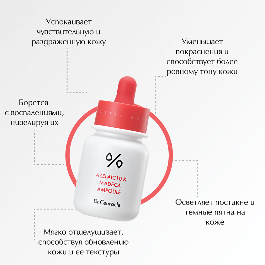 DR. CEURACLE Ампула с азелаиновой кислотой 10% и мадекассосидом – фото 4