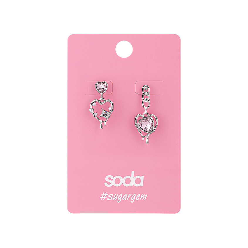 SODA Серьги Asymmetric Hearts – фото 2