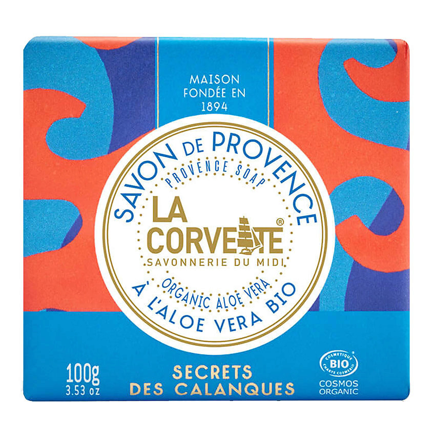 LA CORVETTE Мыло органическое Секреты Каланок Organic Aloe Vera Provence Soap – фото 1