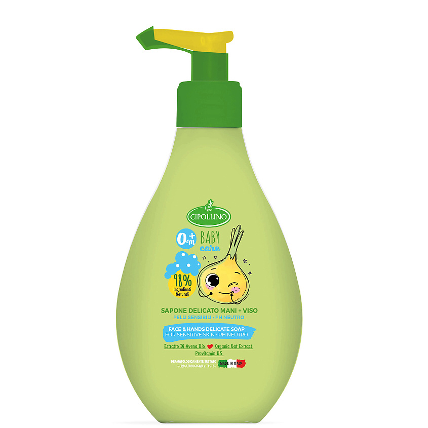 CIPOLLINO Мыло для лица и рук детское для чувствительной кожи Face & Hands Delicate Soap – фото 1