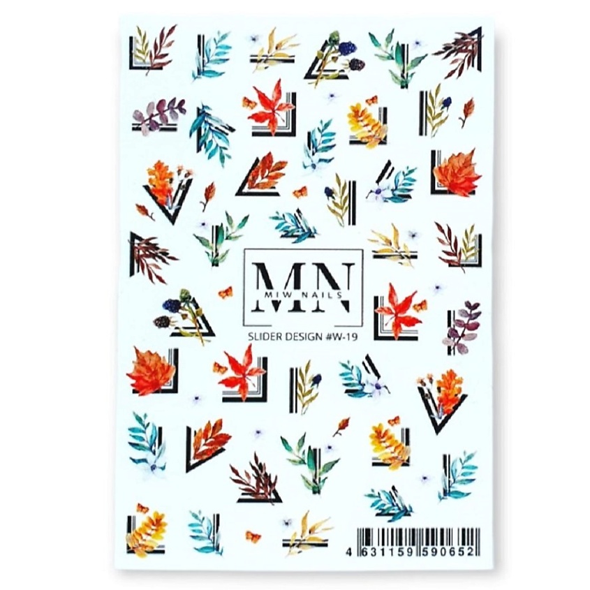 MIW NAILS Слайдер дизайн для ногтей на любой фон W-19 – фото 2