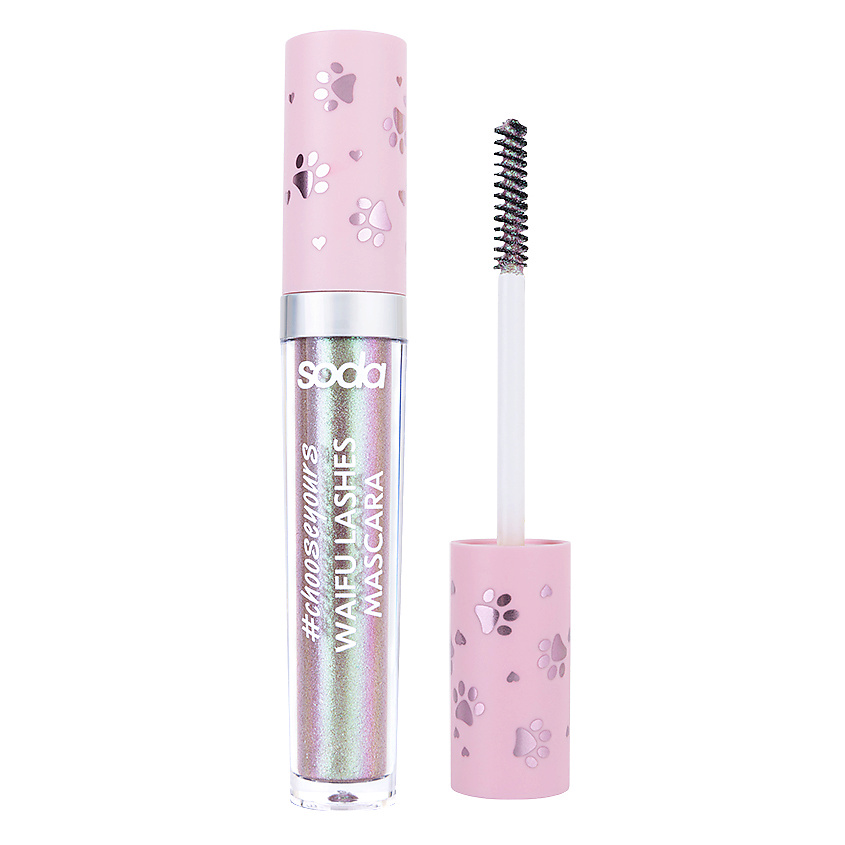 SODA Тушь для ресниц с блестками WAIFU GLITTER LASHES MASCARA #chooseyours, № 003 Yae Miko, 4 г – фото 2