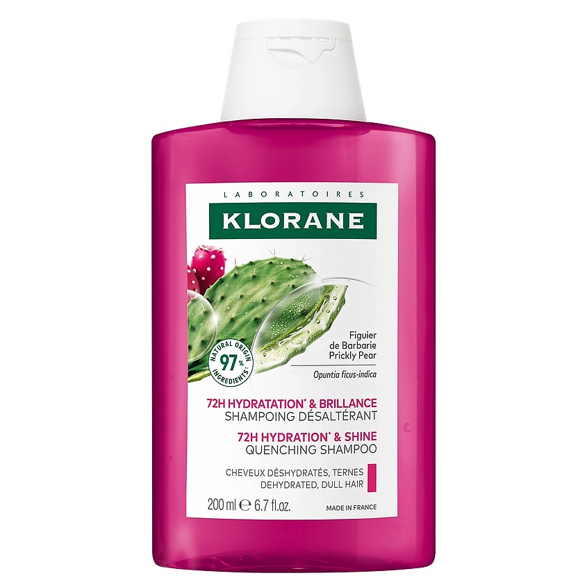 KLORANE Шампунь увлажняющий с опунцией 72h Hydration & Shine Quenching Shampoo – фото 1