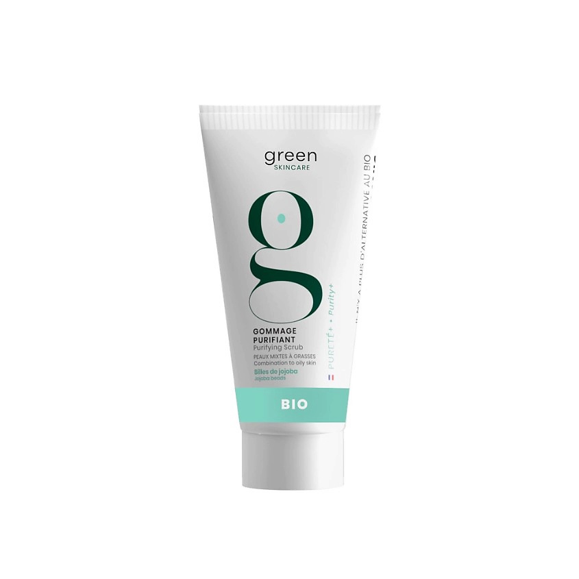 GREEN SKINCARE Очищающий скраб с гранулами жожоба, улучшающий текстуру кожи Purity+ – фото 1