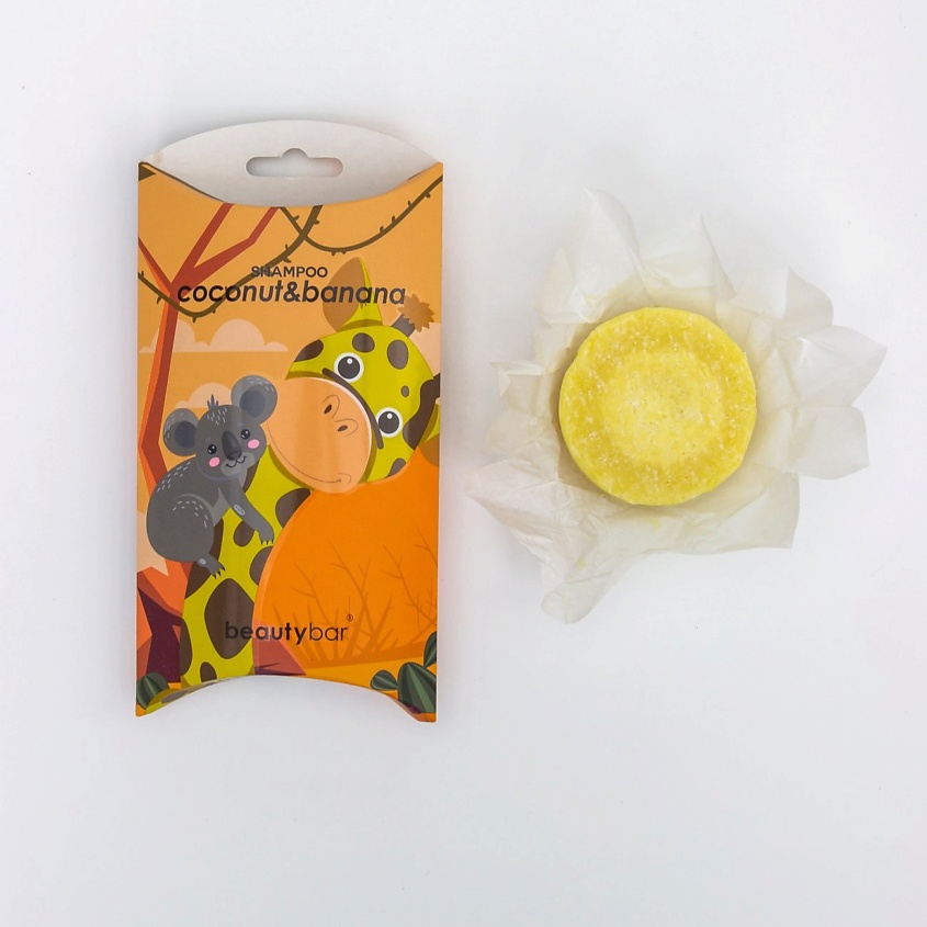 BEAUTY BAR Шампунь твердый для ВСЕХ ТИПОВ волос с запахом кокоса и банана – фото 1