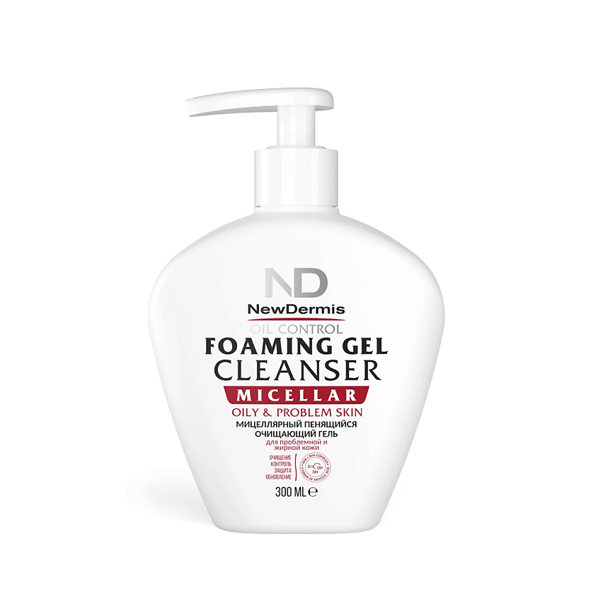 NEWDERMIS Мицеллярный очищающий гель для жирной и проблемной кожи OIL CONTROL – фото 1