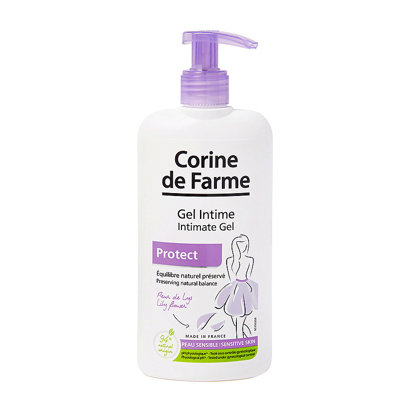CORINE DE FARME Гель для душа для интимной гигиены с пребиотиками Intimate gel Protect – фото 2