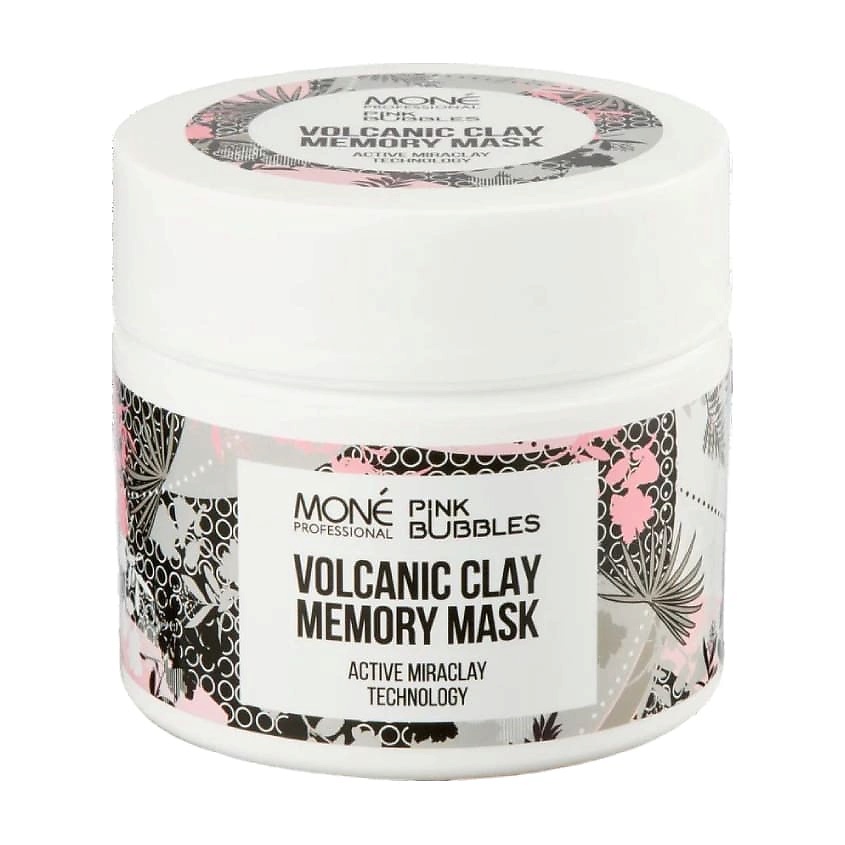 MONE PROFESSIONAL Моделирующая маска для волос с вулканической глиной Pink Bubbles Volcanic Clay Memory Mask – фото 1