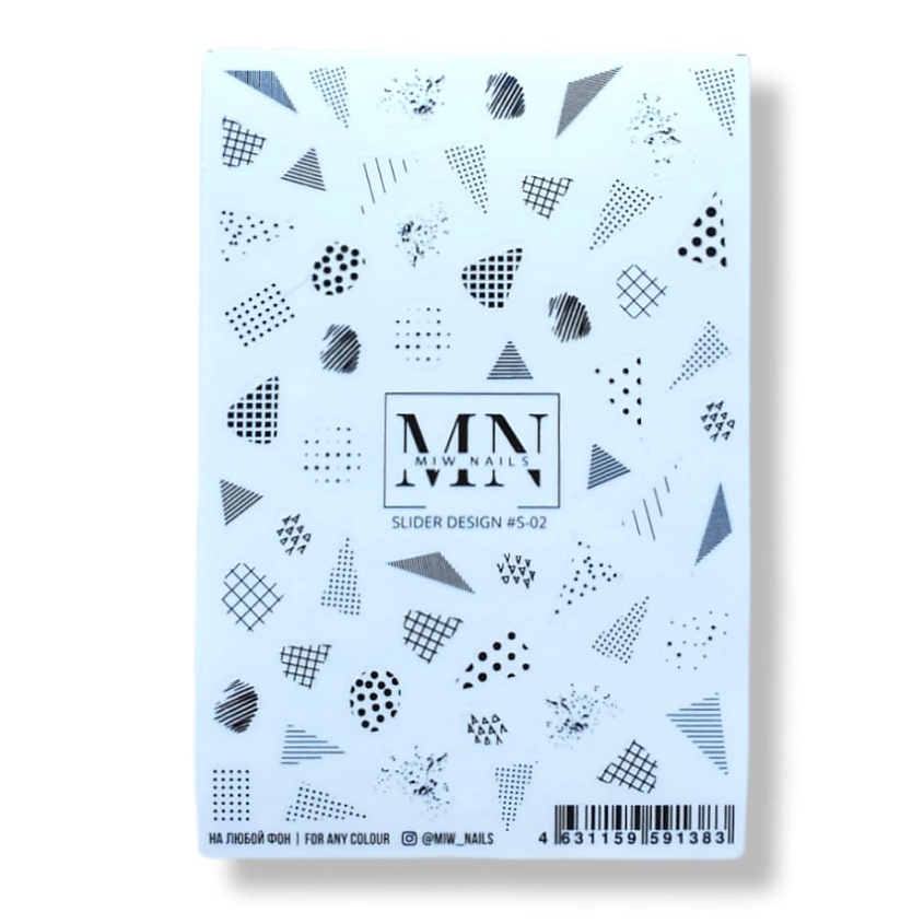 MIW NAILS Наклейки для ногтей (самоклеющиеся слайдеры) геометрия – фото 2