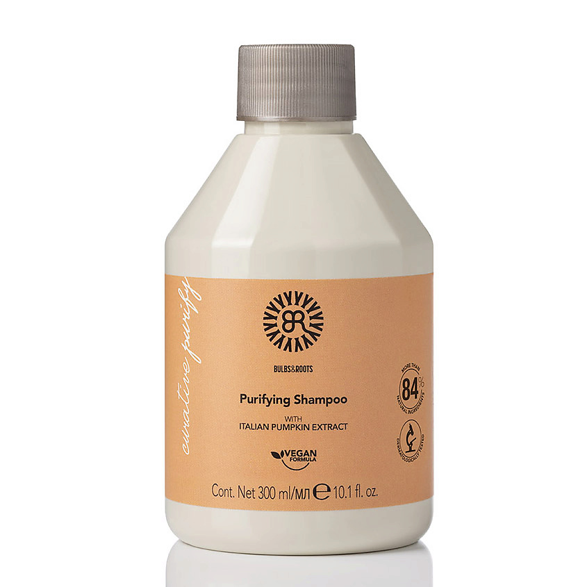 BULBS&ROOTS Шампунь очищающий против перхоти с экстрактом тыквы, веган Purifying – фото 2