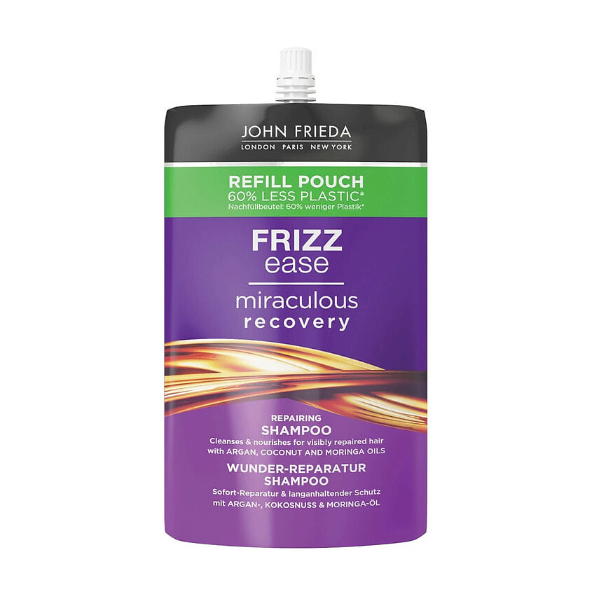 JOHN FRIEDA Восстанавливающий шампунь Frizz Ease. Сменный блок (рефил) – фото 1