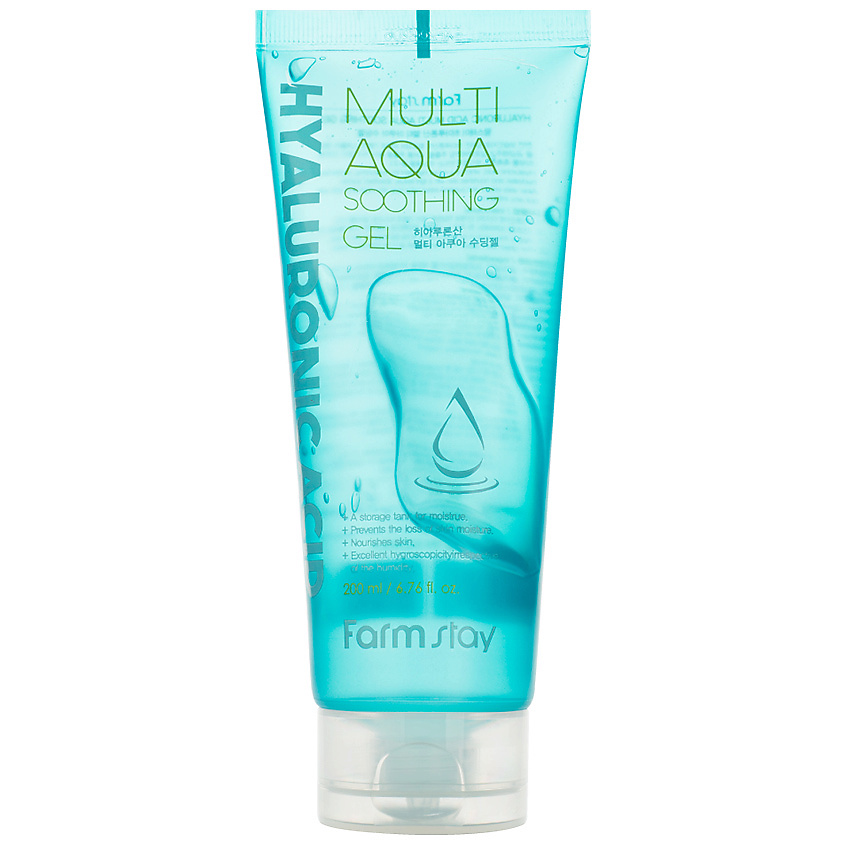 FARMSTAY Гель многофункциональный успокаивающий с гиалуроновой кислотой Hyaluronic Acid Multi Aqua Soothing Gel – фото 1