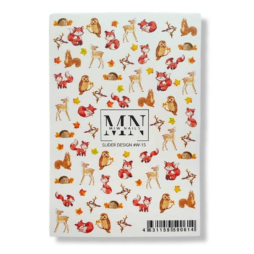 MIW NAILS Слайдер дизайн для ногтей на любой фон W-15 – фото 2