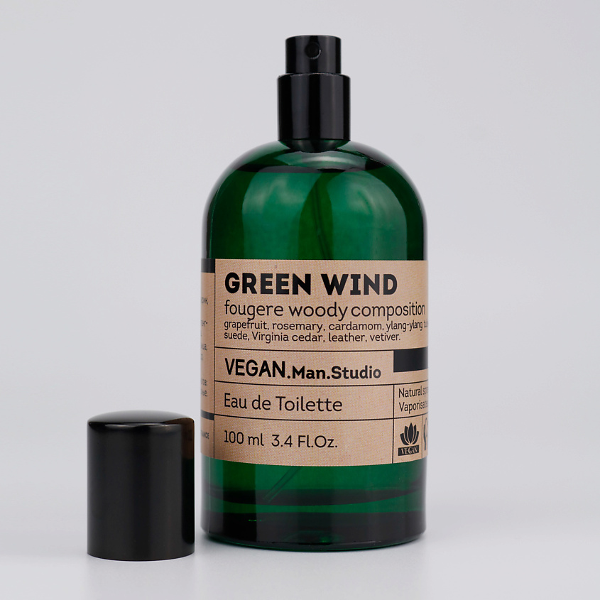 VEGAN.LOVE.STUDIO Туалетная вода мужская Green Wind свежий цитрусовый – фото 1