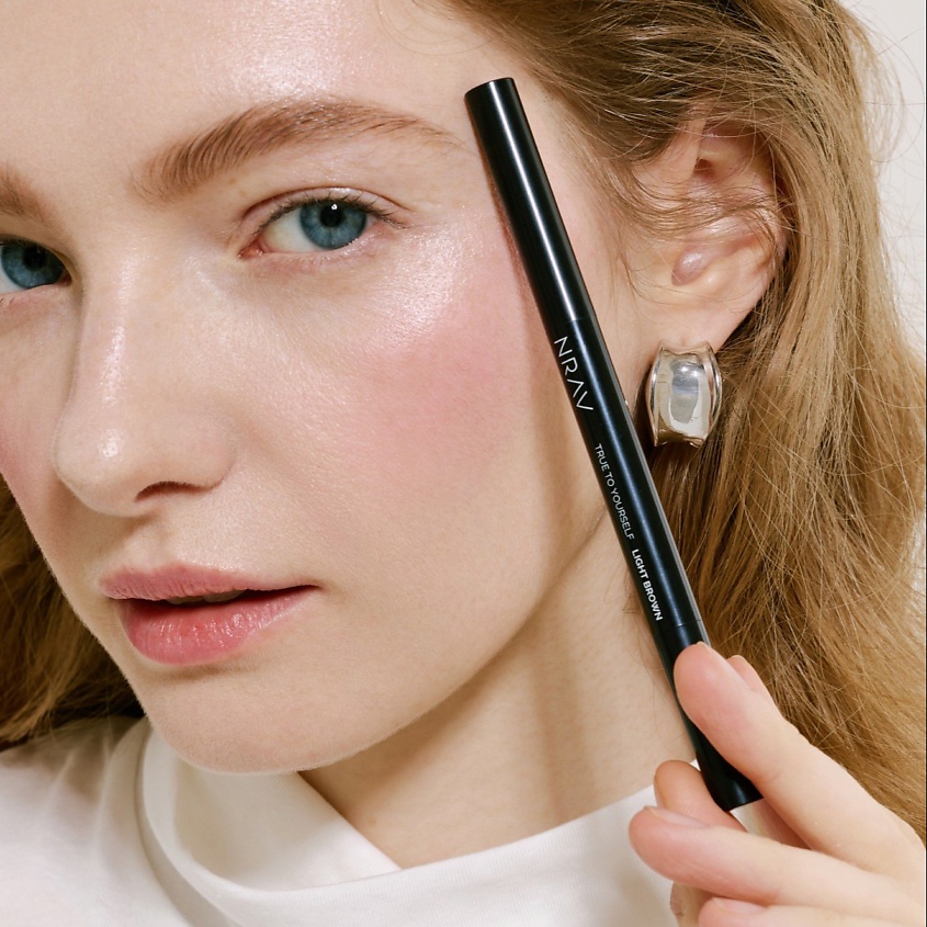 NRAV Автоматический карандаш для бровей BROW PENCIL PERFECT BASE, LIGHT BROWN – фото 5