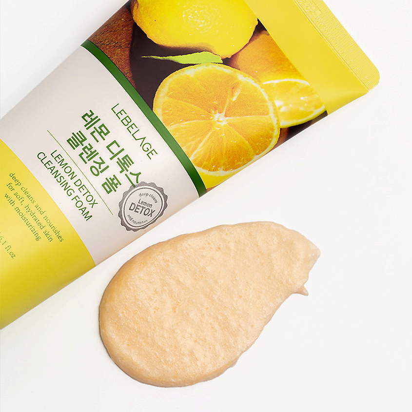 LEBELAGE Детокс-пенка для умывания с лимоном – фото 4